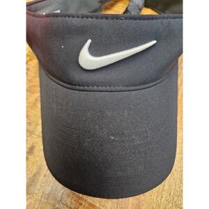 Nike Dri-FIT Visor Black Adjustable Athletic Golf Tennis Running Hat One Size